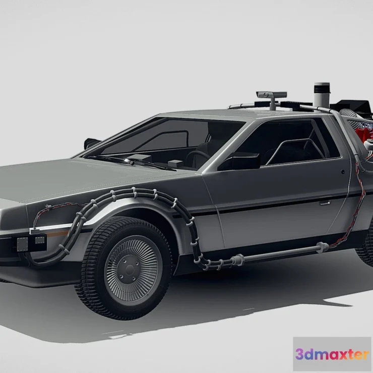 1531640 - PBR Game 3D Models - Delorean Dmc 12 Back To The Future Episode 1 3D Max