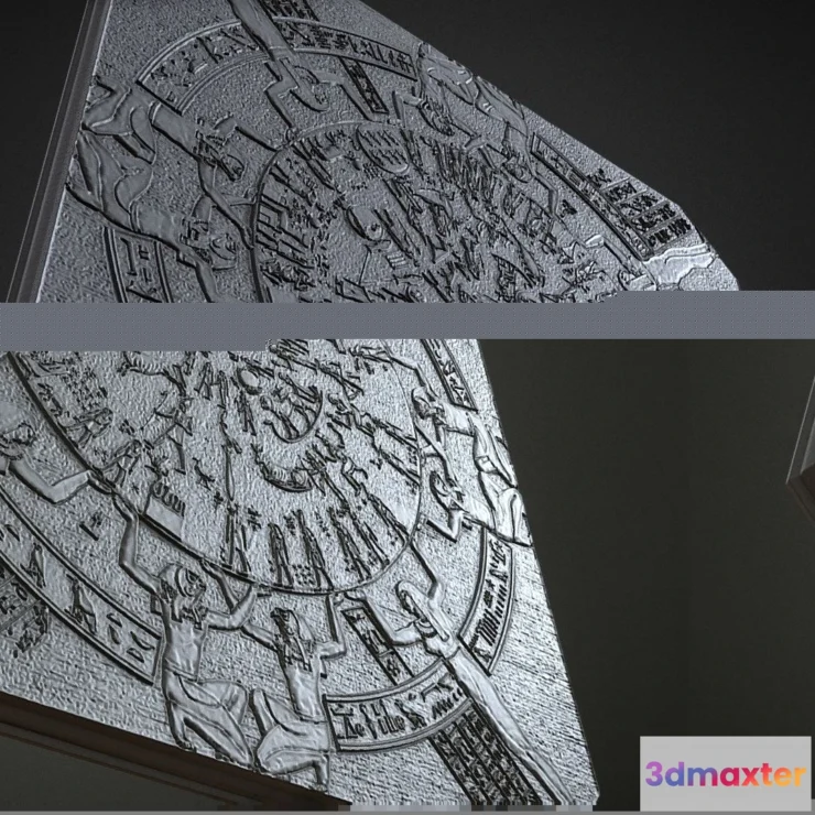 1531642 - PBR Game 3D Models - Dendera Zodiac 3D Max