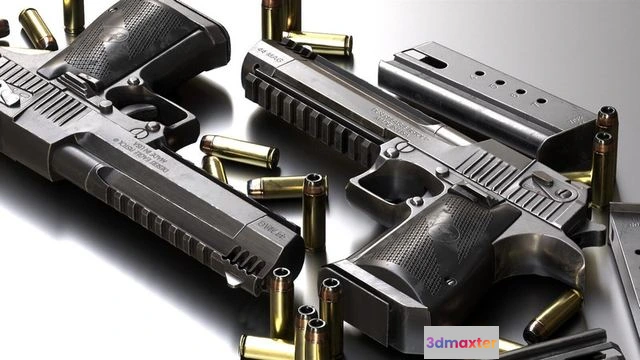 1531644 - PBR Game 3D Models - Desert Eagle Handgun 3D Max