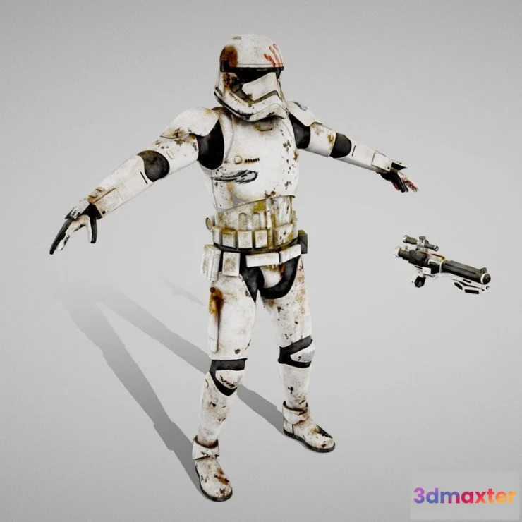 1531650 - PBR Game 3D Models - Dirty Storm Trooper Light Star Wars First Order 3D Max