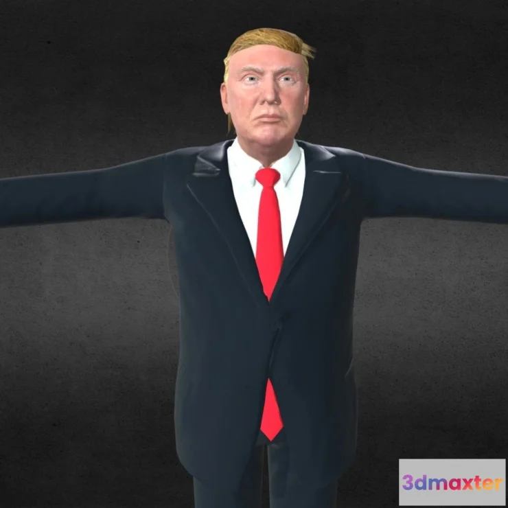1531656 - PBR Game 3D Models - Donald Trump Not Rigged Low Poly 3D Model 3D Max