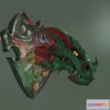 1531666 - PBR Game 3D Models - Dragon head color 3D Max