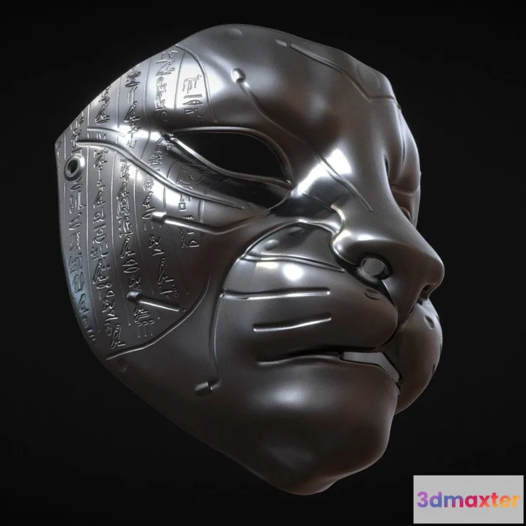 1531680 - PBR Game 3D Models - Egyptian Lion Mask 3D Max