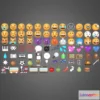 1531692 - PBR Game 3D Models - Emoji Pack 122 Emojis 3D Max
