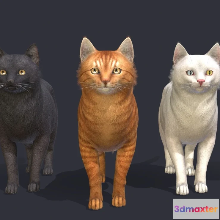 1531734 - PBR Game 3D Models - Fat Cats 3D Max