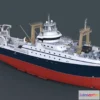 1531756 - PBR Game 3D Models - Fishing Trawler 3D Max