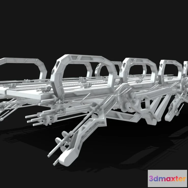 1531770 - PBR Game 3D Models - Futuristic Scifi Modular Bridge 3D Max