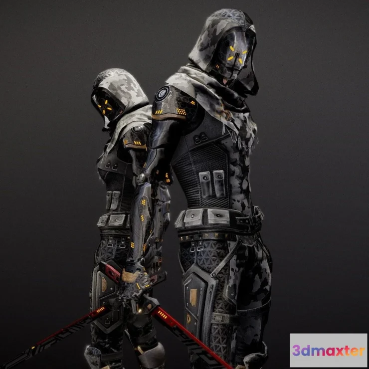 1531772 - PBR Game 3D Models - G2 Cyborg Characters 3D Max