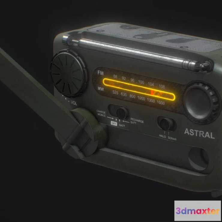 1531778 - PBR Game 3D Models - Gadget Radio Flashlight Radar 3D Max