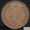 1531792 - PBR Game 3D Models - 2 Pence Elizabeth Ii 1980 Rawscan 3D Max
