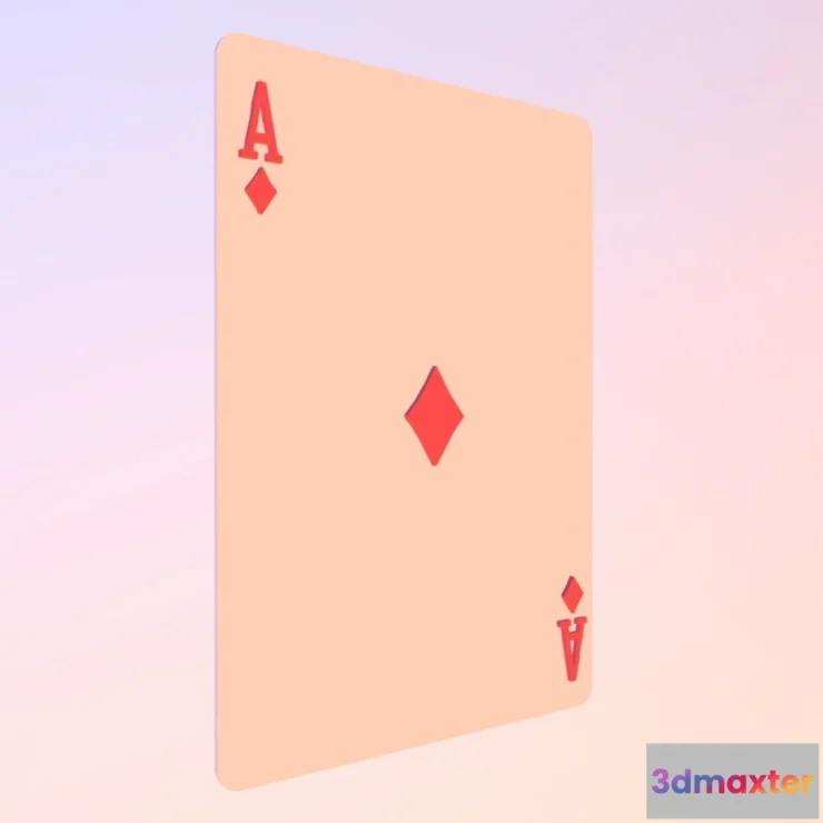 1531828 - PBR Game 3D Models - Ace Of Diamonds 3D Max