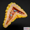 1531846 - PBR Game 3D Models - Adrenal Gland Cross Section Anatomy 3D Max