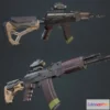 1531856 - PBR Game 3D Models - AK 74 customized 3D Max
