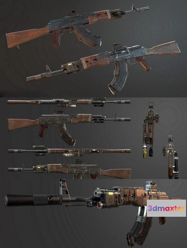 1531858 - PBR Game 3D Models - AKM - 1959 3D Max