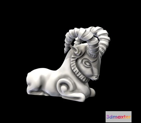 1531884 - PBR Game 3D Models - Ancient Goat 3D Printable 3D Max