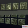 1531886 - PBR Game 3D Models - Ancient Mayan Jade Tiles Lowpoly 3D Max