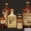 1531898 - PBR Game 3D Models - Antique Apothecary Bottles 3D Max