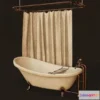 1531900 - PBR Game 3D Models - Antique Bathtub 3D Max