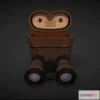 1531902 - PBR Game 3D Models - Antique Binoculars with Case 3D Max