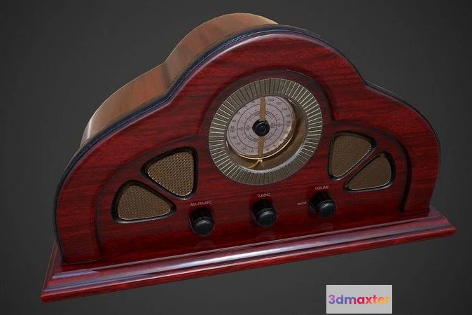 1531914 - PBR Game 3D Models - Antique Radio 3D Max