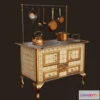 1531918 - PBR Game 3D Models - Antique Stove 3D Max