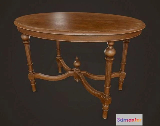 1531922 - PBR Game 3D Models - Antique Table Low-poly 3D Max