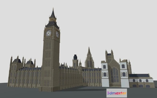 1531996 - PBR Game 3D Models - Big Ben London 3D Max
