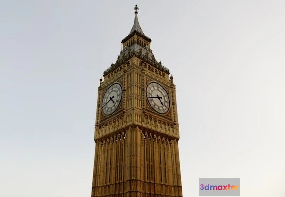 1532000 - PBR Game 3D Models - Big Ben 3D Max