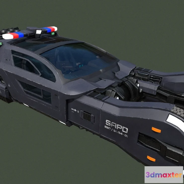 1532026 - PBR Game 3D Models - Blade Runner Police Spinner 3D Max