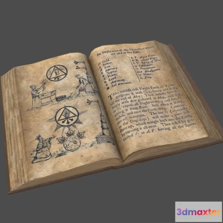 1532050 - PBR Game 3D Models - Book Open 3D Max