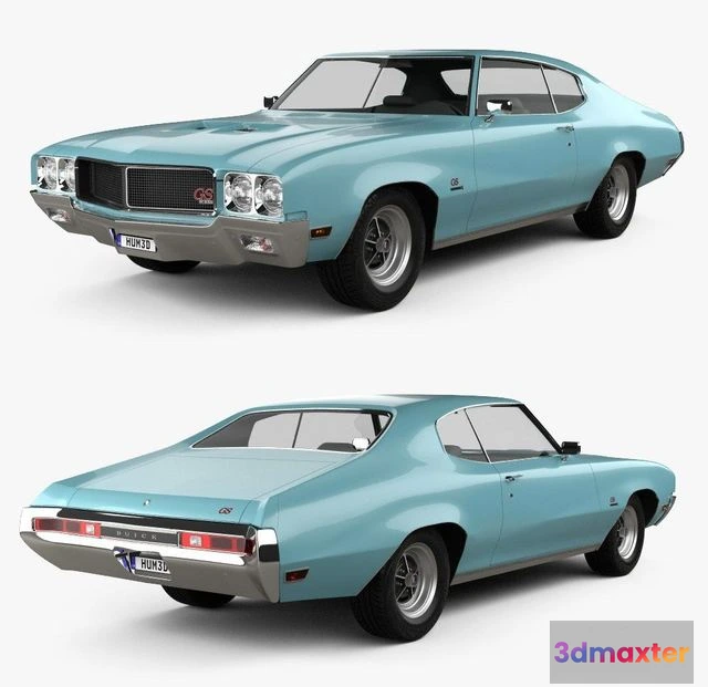 1532090 - PBR Game 3D Models - Buick GS 455 Stage 1 coupe 1970 3D Max