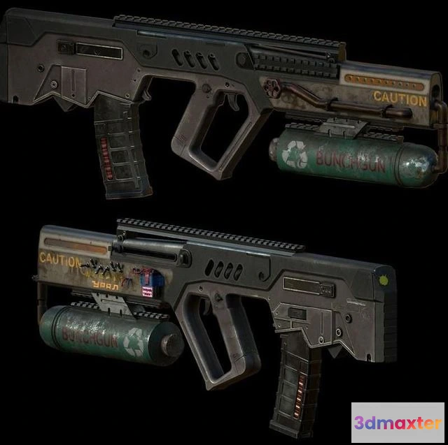 1532094 - PBR Game 3D Models - Bunch Gun 3D Max