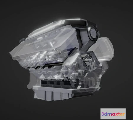 1532106 - PBR Game 3D Models - Car Engine 3D Max