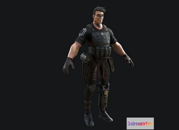 1532132 - PBR Game 3D Models - Character soldier 3D Max