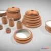 1532162 - PBR Game 3D Models - Clay Crockery Set   Akkapot 3D Max
