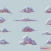 1532168 - PBR Game 3D Models - Clouds Pack   12 In 1 3D Max