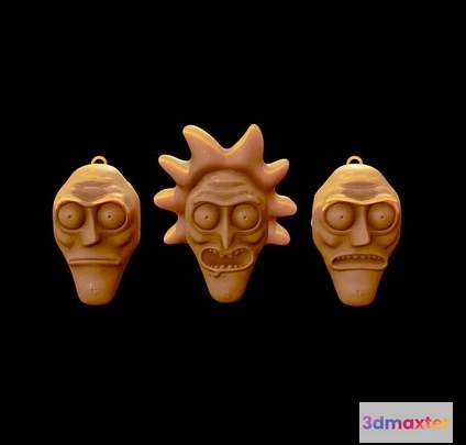 1532198 - PBR Game 3D Models - Cromulon Keychain Rick And Morty 3D Printable 3D Max
