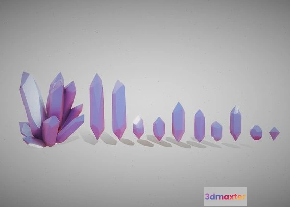 1532200 - PBR Game 3D Models - Crystal Pack   10 In 1 3D Max