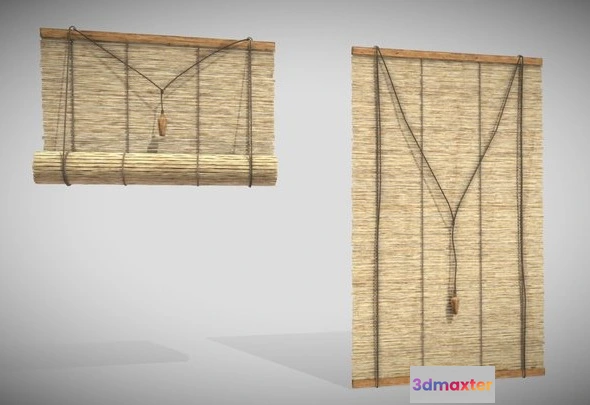 1532206 - PBR Game 3D Models - Curtains Blind   Blindola 3D Max