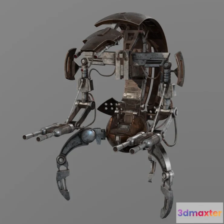 1532240 - PBR Game 3D Models - Droideka High Poly 3D Max