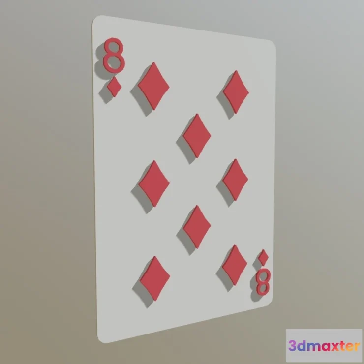 1532256 - PBR Game 3D Models - Eight Of Diamonds 3D Max