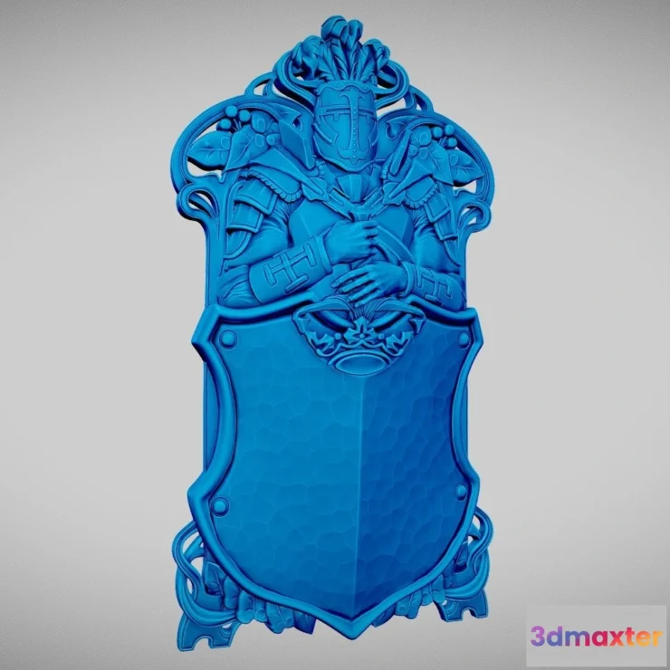 1532268 - PBR Game 3D Models - Emblem Knight 3D Max