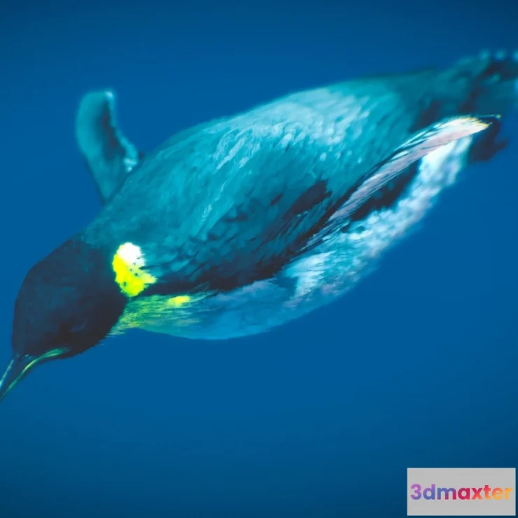 1532272 - PBR Game 3D Models - Emperor Penguin ( Underwater ) 3D Max