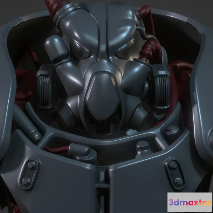 1532294 - PBR Game 3D Models - Fallout 4 X 01 Power Armor Threezero Figure 3D 3D Max