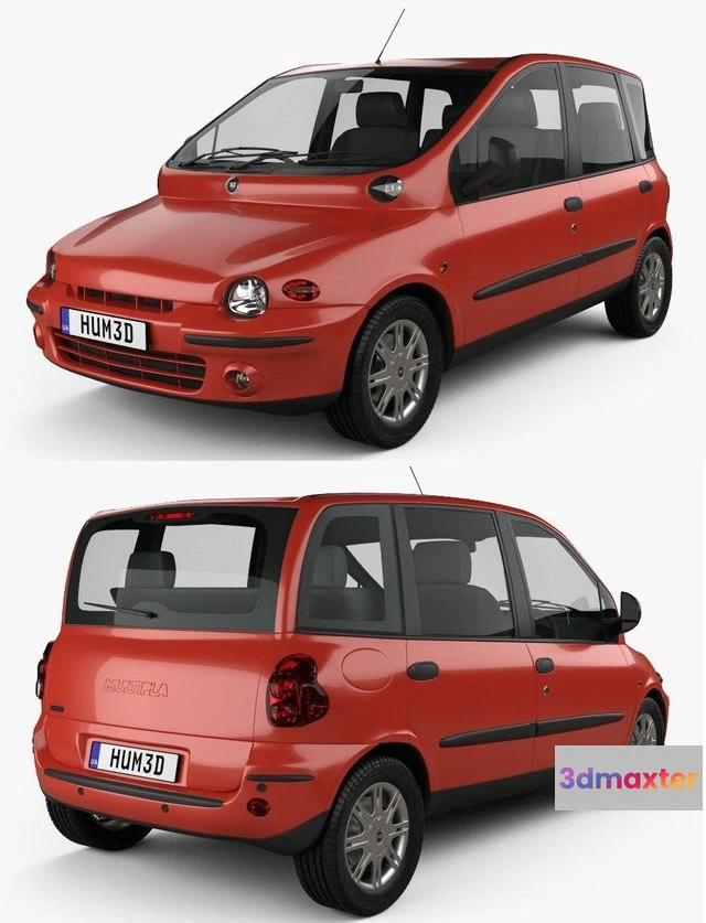 1532302 - PBR Game 3D Models - Fiat Multipla 1998 3D Max