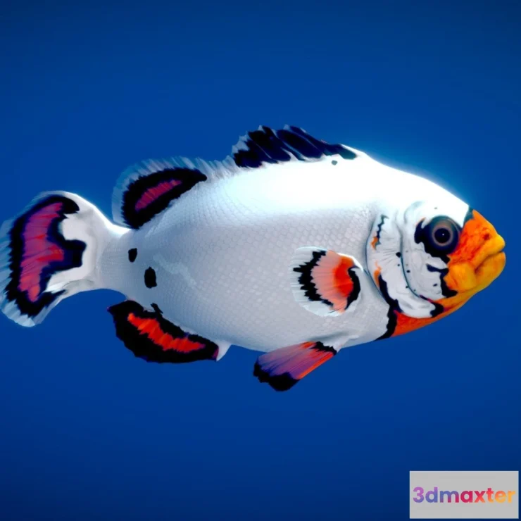 1532320 - PBR Game 3D Models - Flurry Clownfish 3D Max