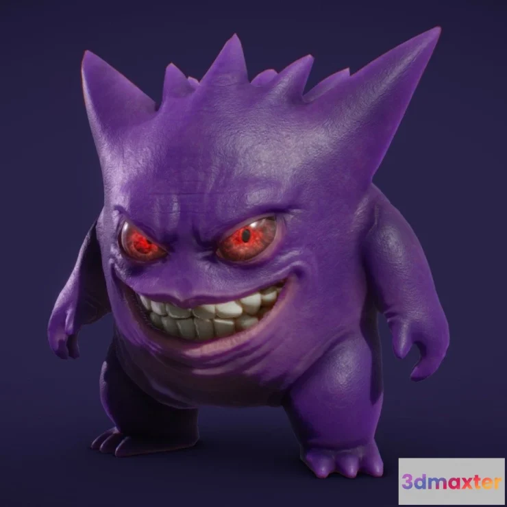 1532360 - PBR Game 3D Models - Gengar 3D Max