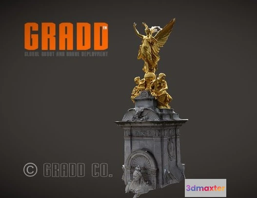 1532376 - PBR Game 3D Models - GRADD 3D Model Of Victoria Memorial, London, UK 3D Max