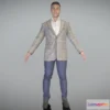 1532396 - PBR Game 3D Models - Handsome Man In Jacket Ready For Animation 286 3D Max