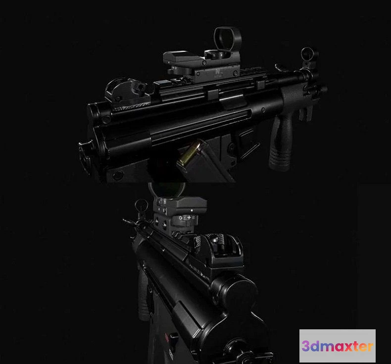 1532424 - PBR Game 3D Models - Hk Mp5k 3D Max